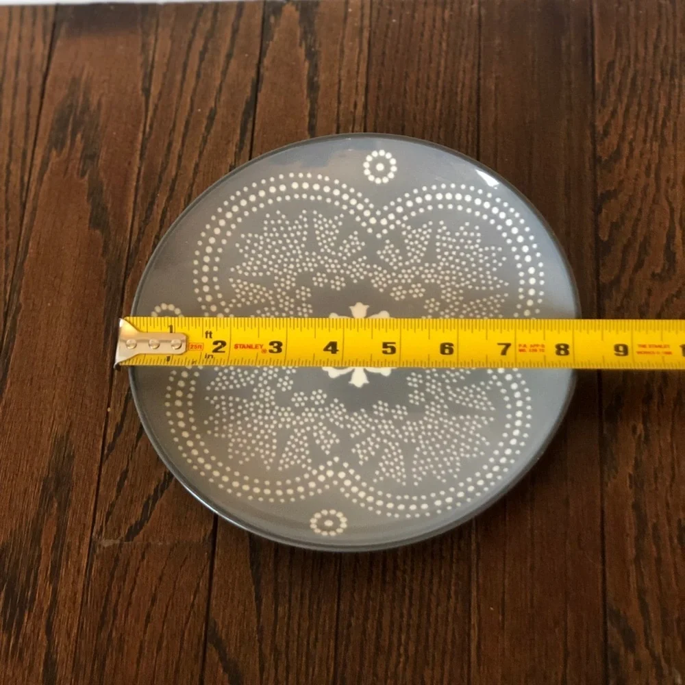 Baum Brothers 8” Phara Gray/White Floral Geometric Round Salad Plate - EUC! - Picture 6 of 7